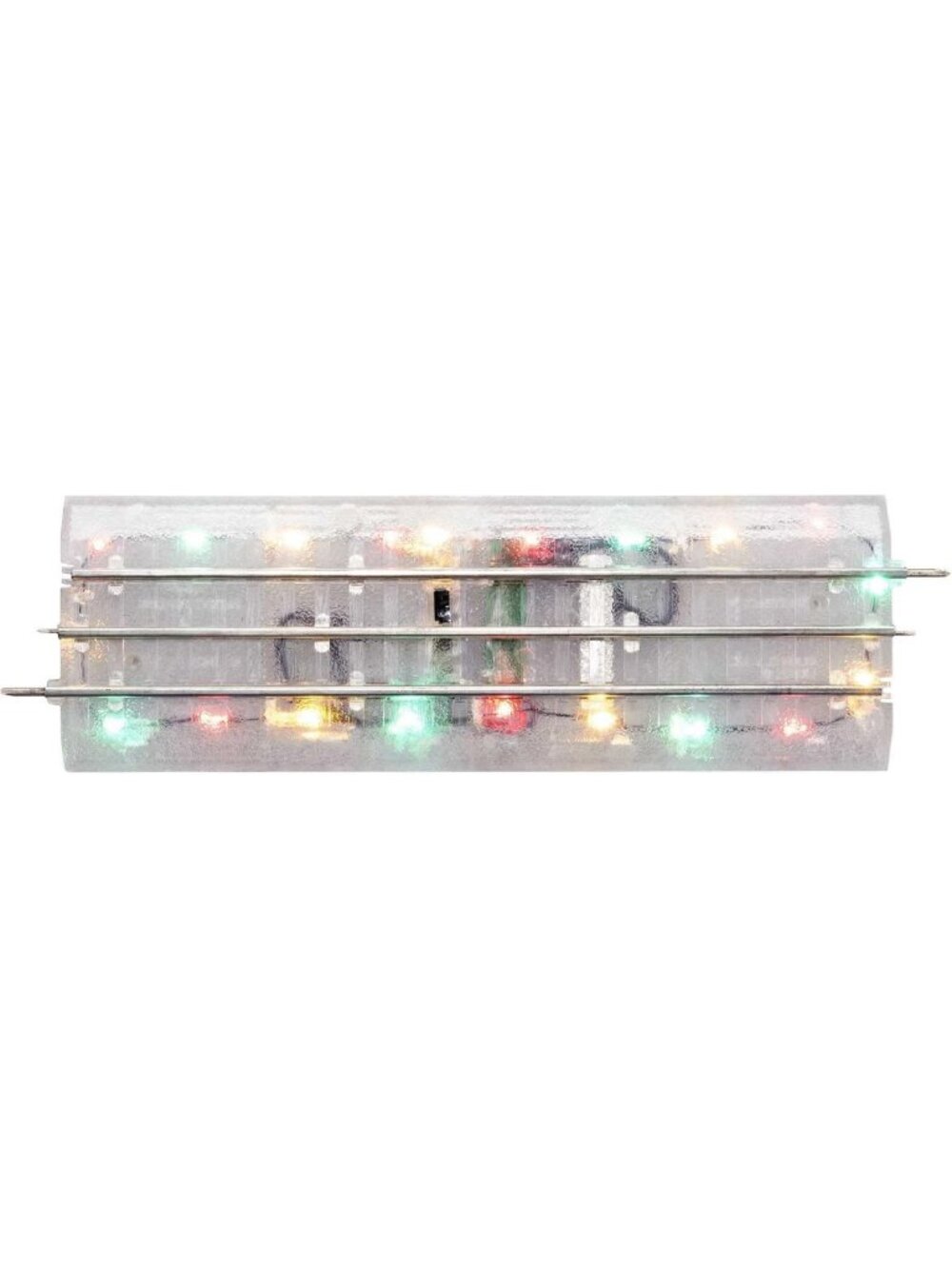 Lighted 10-Inch Straight 4-Pack O Gauge Train Track for Model Railroads